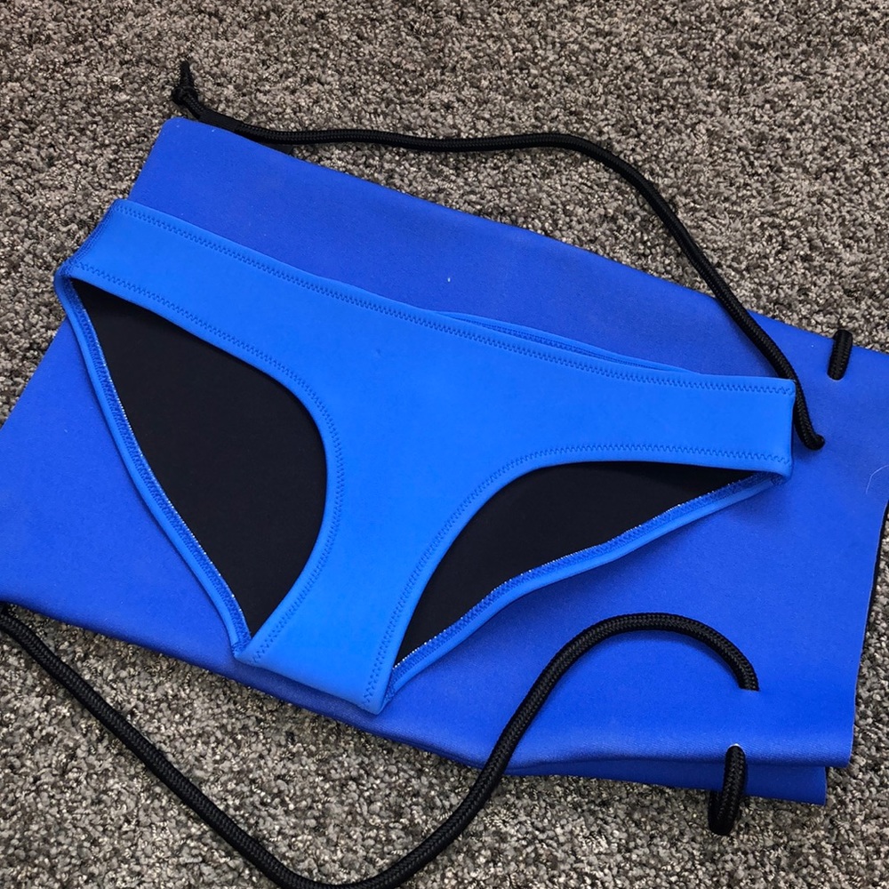 Triangl swimsuit bottom and bag